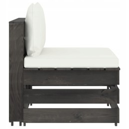 Vidaxl 3 dalių sodo poilsio komplektas, su pagalvėlėmis, medinis