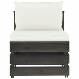 Vidaxl 3 dalių sodo poilsio komplektas, su pagalvėlėmis, medinis