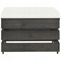 Vidaxl 3 dalių sodo poilsio komplektas, su pagalvėlėmis, medinis