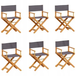 Sulankstomos sodo kėdės, 6 vnt, tamsiai pilkos