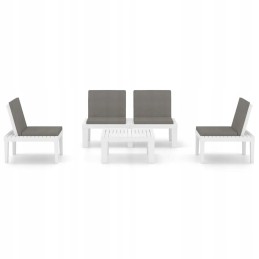 Sodo poilsio komplektas, baltas, 65x65x33 cm