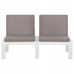 Sodo poilsio komplektas, baltas, 65x65x33 cm