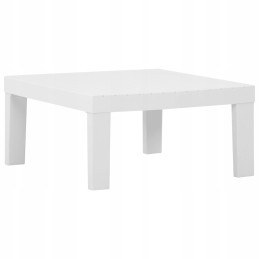 Sodo poilsio komplektas, baltas, antracitas, plastikas, 65x65x33cm/65x65x70