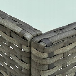 5 dalių sodo poilsio komplektas, pagalvėlės, rotango, pilka