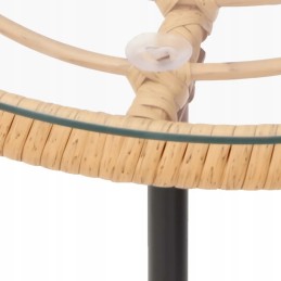 Vidaxl 5 dalių sodo baldų komplektas, polirotangas