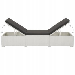 Vidaxl sodo gultas su juoda pagalvėle, polirotangas, baltas