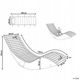 Medinis sodo gultas su raudona pagalve Brescia Lumarko!