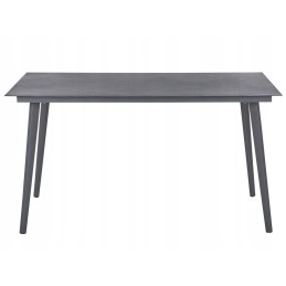 Metalinis sodo stalas 140 x 80 cm, mileto lu pilka