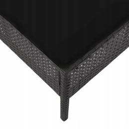 5 dalių juodo pe rotango sodo sofos komplektas