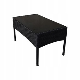 Sodo baldų komplektas 4 žmonėms, technorotango sofa su kėdėmis ir stalu