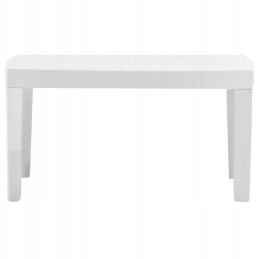 4 dalių sodo sofos komplektas, plastikinis, baltas