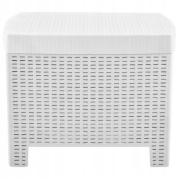 4 dalių sodo sofos komplektas, plastikinis, baltas