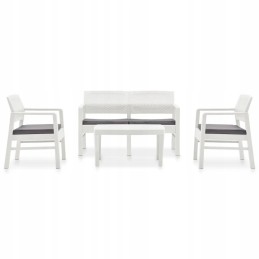 4 dalių sodo poilsio komplektas, plastikinis