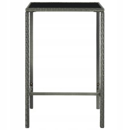 Vidaxl 5 dalių baro komplektas sodui, su pagalvėlėmis, pe rotango, pilka