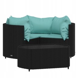 4 dalių poilsio komplektas su polirotango pagalvėlėmis