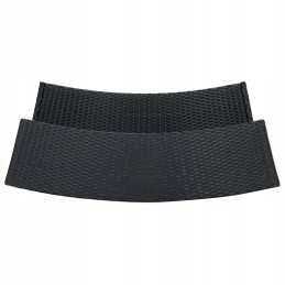 5 dalių PE rotango baro baldų komplektas - juodas/kreminis 120x55x110cm