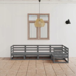 5 dalių sodo poilsio baldų komplektas, pilka