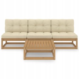 Sodo poilsio komplektas - vidurinė sofa 70x70 cm, stalas 70x70 cm, po