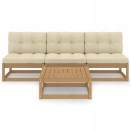 Pušies sodo poilsio komplektas 70x70, medaus rudos spalvos