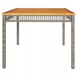 Vidaxl sodo stalas, pilkas, 180x90x75 cm, polirotangas ir akacija