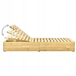 Vidaxl dvivietis šezlongas su kobalto mėlynos spalvos pagalvėlėmis, impregnuota pušis