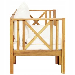 3 vietų sodo suoliukas su pagalvėlėmis, 179 cm, medinis