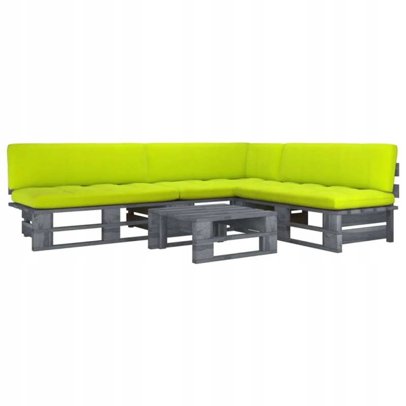 4 dalių poilsio komplektas iš padėklų, su pagalvėmis, p