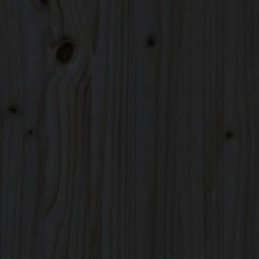 5 dalių sodo baro baldų komplektas, juoda, pušies mediena