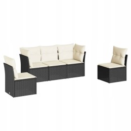 Rattan PE juodas poilsio komplektas 62x62x69 cm