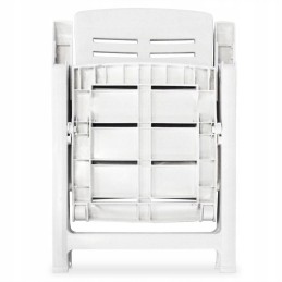 Vidaxl sulankstomos sodo kėdės, 6 vnt, plastikinės, baltos, 275068