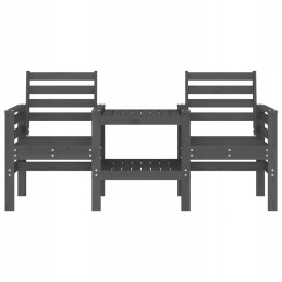 2-vietis sodo suoliukas su stalu, pilka, lumarko pušies mediena!