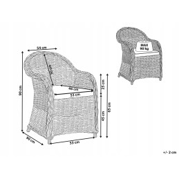 Natūralaus rotango sodo fotelis Susua Lumarko!