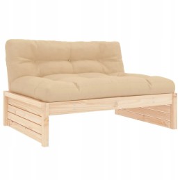 Vidaxl 2 dalių sodo poilsio komplektas, su pagalvėmis, medžio masyvo