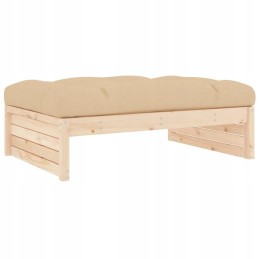 Vidaxl 2 dalių sodo poilsio komplektas, su pagalvėmis, medžio masyvo