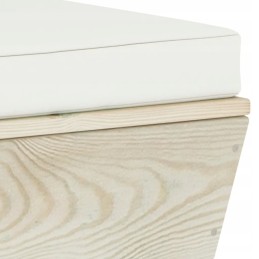 Vidaxl 4-vietė sodo sofa iš padėklų, su pagalvėmis, eglės mediena