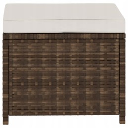 5 dalių sodo baldų komplektas, rudos PE rotango pagalvėlės