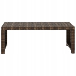 5 dalių sodo baldų komplektas, rudos PE rotango pagalvėlės