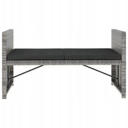 5 dalių sodo sofos komplektas, pilkos pe rotango pagalvėlės