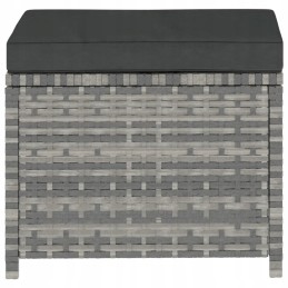 5 dalių sodo sofos komplektas, pilkos pe rotango pagalvėlės