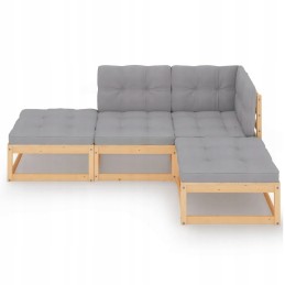 Sodo poilsio komplektas - pušies, pilka