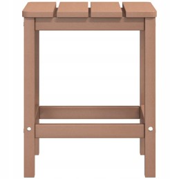 Vidaxl adirondack kėdės su atrama kojoms ir stalu, hdpe, ruda