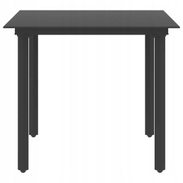 Vidaxl 5 dalių PVC rotango sodo baldų komplektas, juodas, 3060131