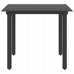 Vidaxl 5 dalių PVC rotango sodo baldų komplektas, juodas, 3060131