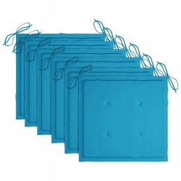 Sodo kėdės su pagalvėlėmis, 6 vnt., akacijos masyvo, pilka, 48,5x