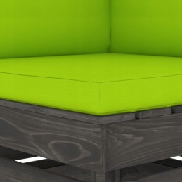 Vidaxl dvivietė sodo sofa su pagalvėlėmis, pilka impregnuota mediena