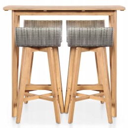 5 dalių Akacijos masyvo sodo baldų komplektas