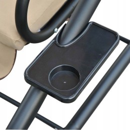 Sulankstomos sodo sūpynės 2in1, smėlio spalvos pagalvėlės