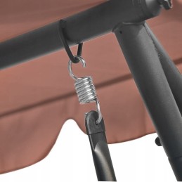 Sulankstomos sodo sūpynės 2in1, rudos pagalvėlės