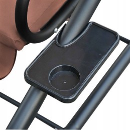 Sulankstomos sodo sūpynės 2in1, rudos pagalvėlės