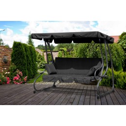 Sulankstomos sodo sūpynės 2in1, pilkos pagalvėlės